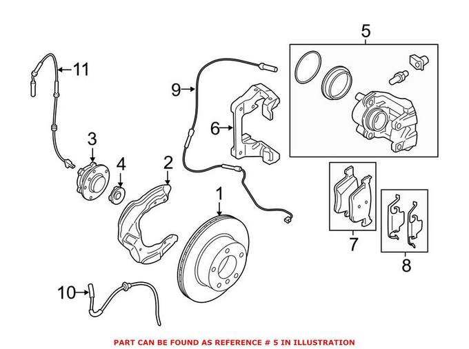 BMW Disc Brake Caliper - Front Driver Left 34116857687